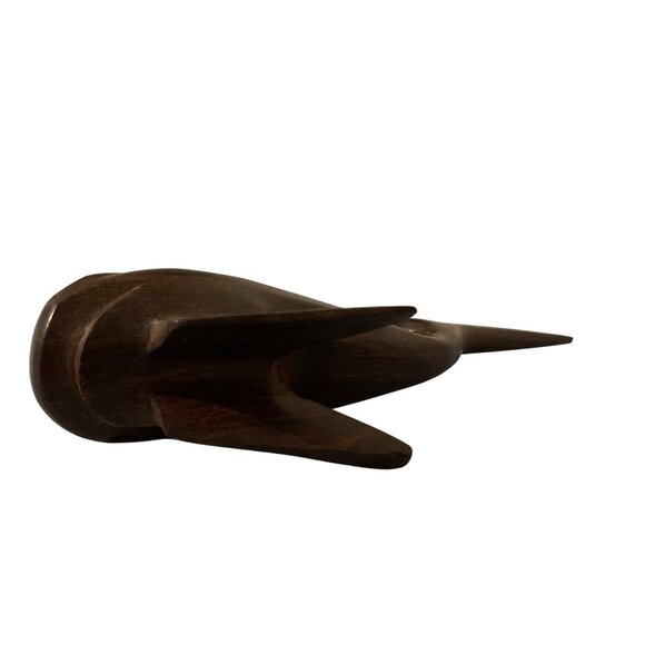 Vintage Whale Sculpture Ironwood MCM Wood Carving - Picture 5 of 7